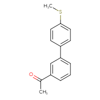 Chemical structure of 1-[4'-(methylsulfanyl)-[1,1'-biphenyl]-3-yl]ethan-1-one - CSSB00023606973