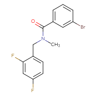Chemical structure of 3-bromo-N-[(2,4-difluorophenyl)methyl]-N-methylbenzamide - CSSB00028605331