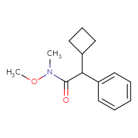 Chemical structure of 2-cyclobutyl-N-methoxy-N-methyl-2-phenylacetamide - CSSB15033578911