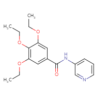 Chemical structure of 3,4,5-triethoxy-N-(pyridin-3-yl)benzamide - CSSB00026427553