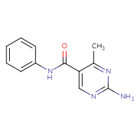 Chemical structure of 2-amino-4-methyl-N-phenylpyrimidine-5-carboxamide - CSSB00025729591