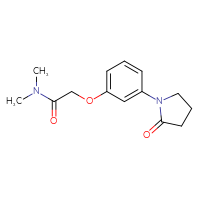 Chemical structure of N,N-dimethyl-2-[3-(2-oxopyrrolidin-1-yl)phenoxy]acetamide - CSSB00103836522