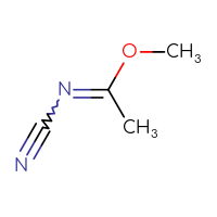 Chemical structure of methyl N-cyanoethanimidate - CSSB00000741577