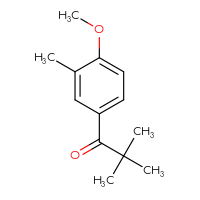 Chemical structure of 1-(4-methoxy-3-methylphenyl)-2,2-dimethylpropan-1-one - CSSB00011294286