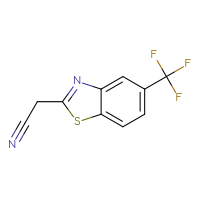 Chemical structure of 2-[5-(trifluoromethyl)-1,3-benzothiazol-2-yl]acetonitrile - CSSB00000009491