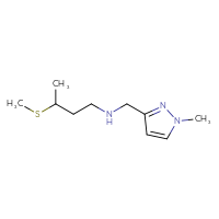Chemical structure of [(1-methyl-1H-pyrazol-3-yl)methyl][3-(methylsulfanyl)butyl]amine - CSSB00011790023