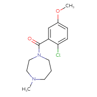 Chemical structure of 1-(2-chloro-5-methoxybenzoyl)-4-methyl-1,4-diazepane - CSSB06308363024