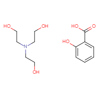 Chemical structure of 2-[bis(2-hydroxyethyl)amino]ethan-1-ol; 2-hydroxybenzoic acid - CSSB00011198162