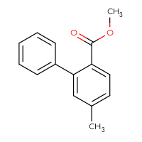 Chemical structure of methyl 5-methyl-[1,1'-biphenyl]-2-carboxylate - CSSB00025682921