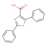 Chemical structure of diphenyl-1,3-thiazole-4-carboxylic acid - CSSB00108012051