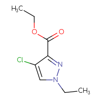 Chemical structure of ethyl 4-chloro-1-ethyl-1H-pyrazole-3-carboxylate - CSSB00010270932