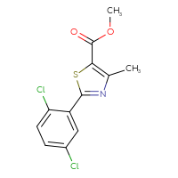 Chemical structure of methyl 2-(2,5-dichlorophenyl)-4-methyl-1,3-thiazole-5-carboxylate - CSSB00002667795