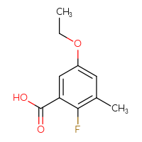 Chemical structure of 5-ethoxy-2-fluoro-3-methylbenzoic acid - CSSB00020949118