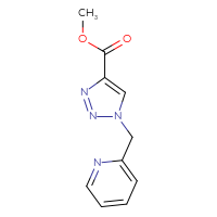 Chemical structure of methyl 1-[(pyridin-2-yl)methyl]-1H-1,2,3-triazole-4-carboxylate - CSSB00012493771