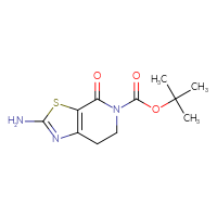 Chemical structure of tert-butyl 2-amino-4-oxo-4H,5H,6H,7H-[1,3]thiazolo[5,4-c]pyridine-5-carboxylate - CSSB00010414758