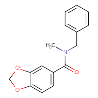 Chemical structure of N-benzyl-N-methyl-2H-1,3-benzodioxole-5-carboxamide - CSSB00046262891