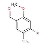 Chemical structure of 4-bromo-2-methoxy-5-methylbenzaldehyde - CSSB00025726465
