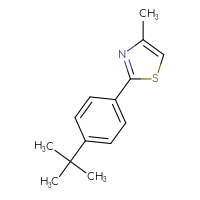 Chemical structure of 2-(4-tert-butylphenyl)-4-methyl-1,3-thiazole - CSSB00010228364