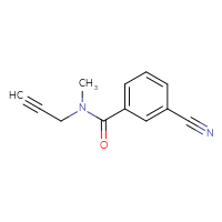 Chemical structure of 3-cyano-N-methyl-N-(prop-2-yn-1-yl)benzamide - CSSB00013048297
