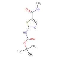 Chemical structure of tert-butyl N-[5-(methylcarbamoyl)-1,3-thiazol-2-yl]carbamate - CSSB00103397096