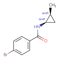 Chemical structure of rac-4-bromo-N-[(1R,2S)-2-methylcyclopropyl]benzamide - CSSB21432462354