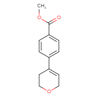 Chemical structure of methyl 4-(3,6-dihydro-2H-pyran-4-yl)benzoate - CSSB00047437102