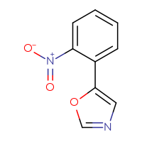 Chemical structure of 5-(2-nitrophenyl)-1,3-oxazole - CSSB00000041624