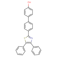 Chemical structure of 4'-(4,5-diphenyl-1,3-thiazol-2-yl)-[1,1'-biphenyl]-4-ol - CSSB00161153321