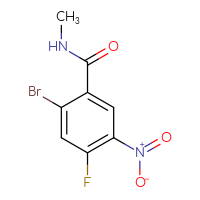 Chemical structure of 2-bromo-4-fluoro-N-methyl-5-nitrobenzamide - CSSB06441573464