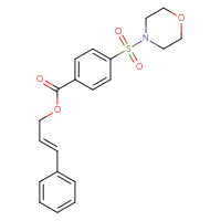 Chemical structure of (2E)-3-phenylprop-2-en-1-yl 4-(morpholine-4-sulfonyl)benzoate - CSSB00132750493