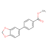 Chemical structure of methyl 4-(2H-1,3-benzodioxol-5-yl)benzoate - CSSB01419249318