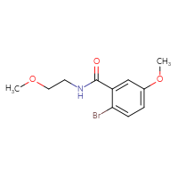 Chemical structure of 2-bromo-5-methoxy-N-(2-methoxyethyl)benzamide - CSSB00000152788