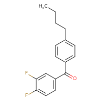 Chemical structure of (4-butylphenyl)(3,4-difluorophenyl)methanone - CSSB00020568785