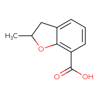 Chemical structure of 2-methyl-2,3-dihydro-1-benzofuran-7-carboxylic acid - CSSB00000111517