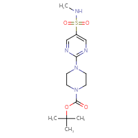 Chemical structure of tert-butyl 4-[5-(methylsulfamoyl)pyrimidin-2-yl]piperazine-1-carboxylate - CSSB15955189876