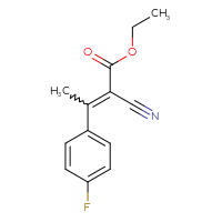 Chemical structure of ethyl 2-cyano-3-(4-fluorophenyl)but-2-enoate - CSSB00000261179