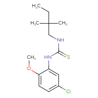 Chemical structure of 1-(5-chloro-2-methoxyphenyl)-3-(2,2-dimethylbutyl)thiourea - CSSB02020257040