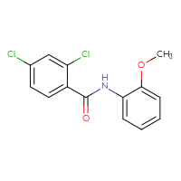 Chemical structure of 2,4-dichloro-N-(2-methoxyphenyl)benzamide - CSSB00026300805