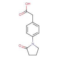 Chemical structure of 2-[4-(2-oxopyrrolidin-1-yl)phenyl]acetic acid - CSSB00000206010