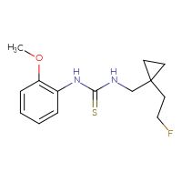 Chemical structure of 3-{[1-(2-fluoroethyl)cyclopropyl]methyl}-1-(2-methoxyphenyl)thiourea - CSSB21432452318