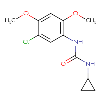 Chemical structure of 1-(5-chloro-2,4-dimethoxyphenyl)-3-cyclopropylurea - CSSB00000400932