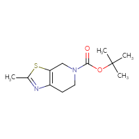 Chemical structure of tert-butyl 2-methyl-4H,5H,6H,7H-[1,3]thiazolo[5,4-c]pyridine-5-carboxylate - CSSB00012343951