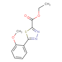 Chemical structure of ethyl 5-(2-methoxyphenyl)-1,3,4-thiadiazole-2-carboxylate - CSSB00025744616