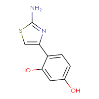 Chemical structure of 4-(2-amino-1,3-thiazol-4-yl)benzene-1,3-diol - CSSB00000005433
