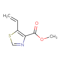 Chemical structure of methyl 5-ethenyl-1,3-thiazole-4-carboxylate - CSSB06580856745