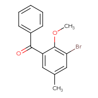 Chemical structure of (3-bromo-2-methoxy-5-methylphenyl)(phenyl)methanone - CSSB00134564779