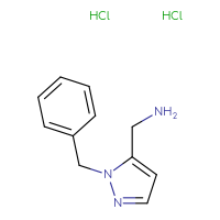 Chemical structure of 1-(1-benzyl-1H-pyrazol-5-yl)methanamine dihydrochloride - CSSB00161164757