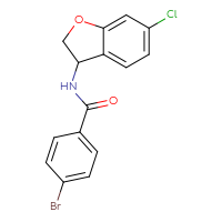 Chemical structure of 4-bromo-N-(6-chloro-2,3-dihydro-1-benzofuran-3-yl)benzamide - CSSB06681098210