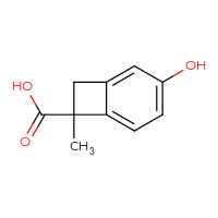 Chemical structure of 3-hydroxy-7-methylbicyclo[4.2.0]octa-1,3,5-triene-7-carboxylic acid - CSSB06740331023