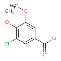 Chemical structure of 3-chloro-4,5-dimethoxybenzoyl chloride - CSSB00010221134